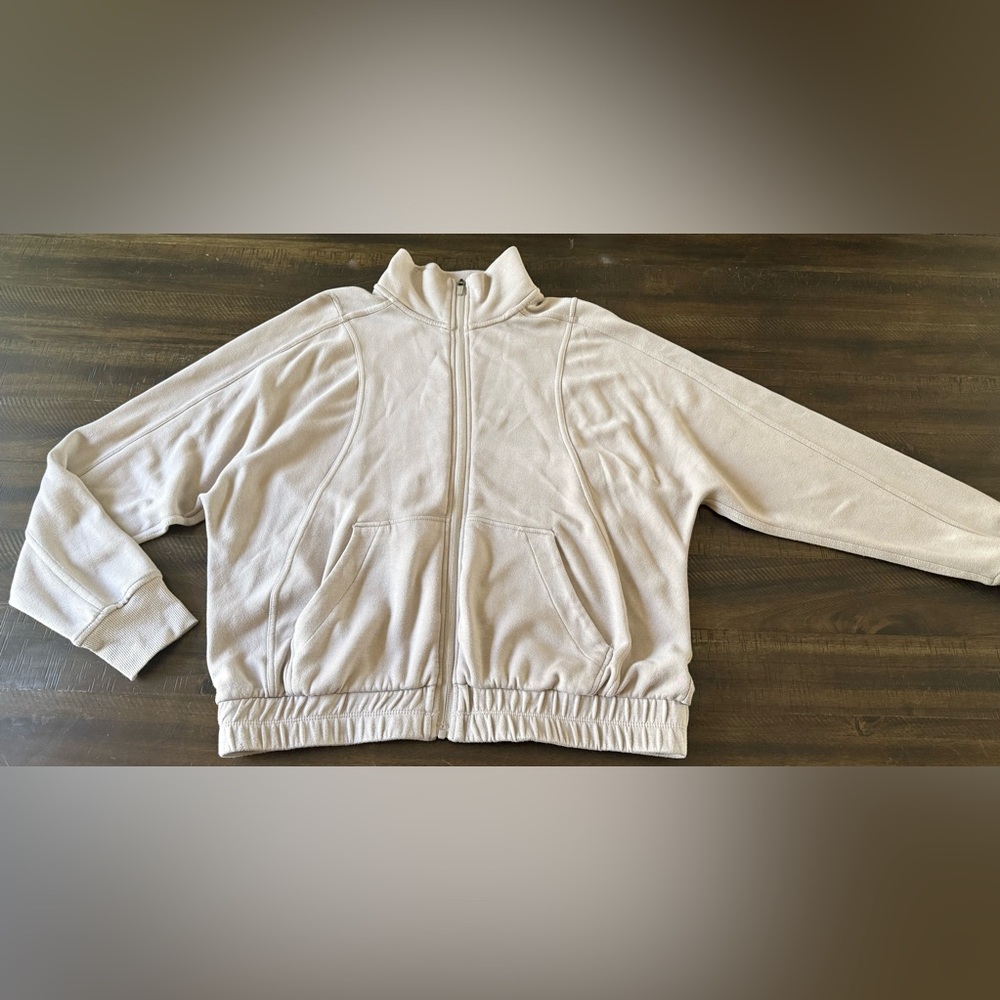 Danskin Light Taupe Zip-Up Jacket size medium - Picture 5 of 10